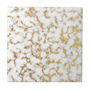 Carreau Texture de marbre d'aluminium d'or