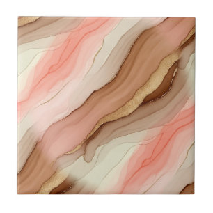 Carreau Texture de marbre organique avec terre brûlée et o