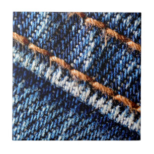 Carreau Texture de plan rapproché de blues-jean