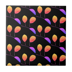 Carreau Texture feuille de poire stylisée Imprimer