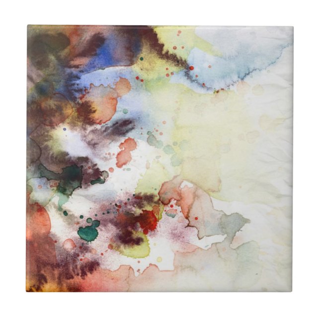 Carreau Texture grunge d'aquarelle abstraite avec la (Devant)