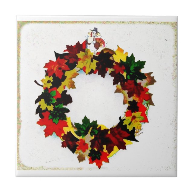 Carreau Thankesgiving Turquie Wreath (Devant)