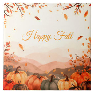 Carreau Thanksgiving, Automne Saison, Happy Fall Outdoor P