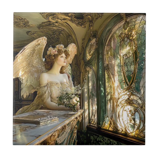Carreau The Angel in the Stained Glass of Light (Devant)