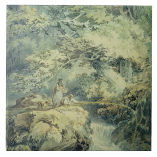 Carreau The Angler, 1794 (avec du graphite sur papier)