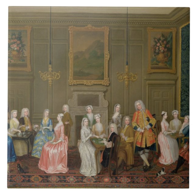 Carreau Thé chez House de seigneur Harrington's, St James (Devant)