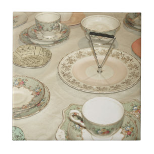 Carreau thé vintage, set de thé chinois shabby chic