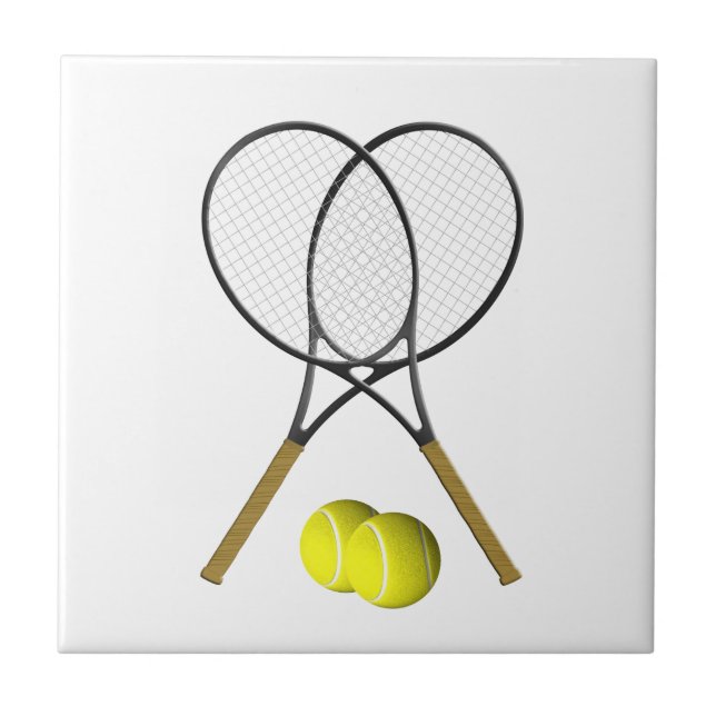 Carreau Thème de sport de tennis en double (Devant)