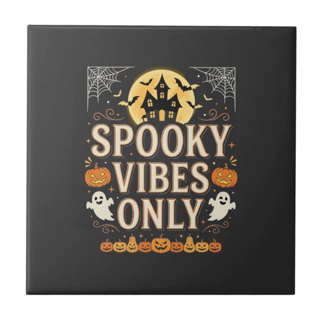 Carreau Thèmes effrayants pour Halloween Château Fantôme D (Devant)