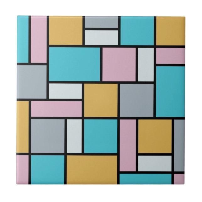 Carreau Theo Van Doesburg - Composition 17 - Art Mondrian (Devant)