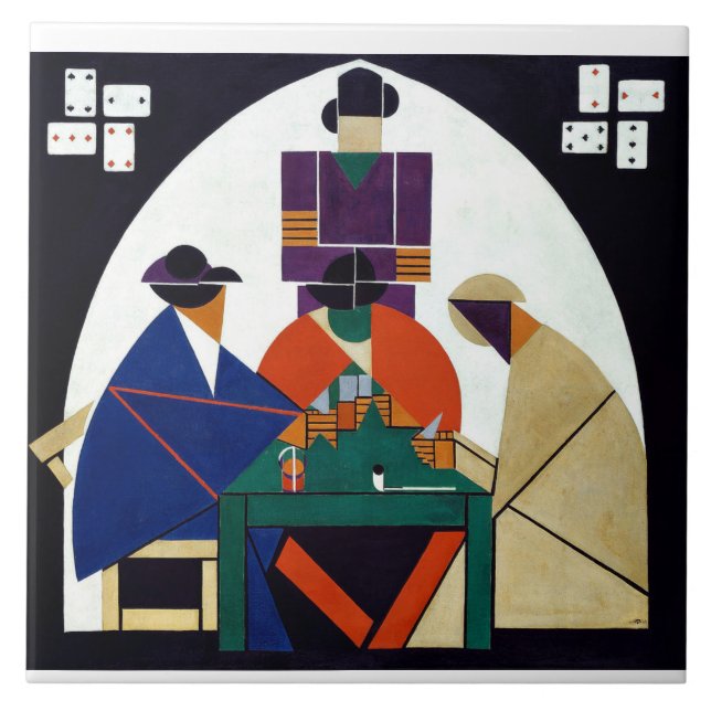 Carreau Theo van Doesburg - Joueurs de cartes (Devant)