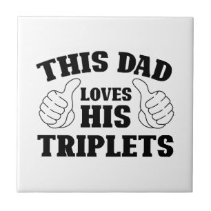 Carreau This Dad Loves His Triplets - Gift for Dad with Th