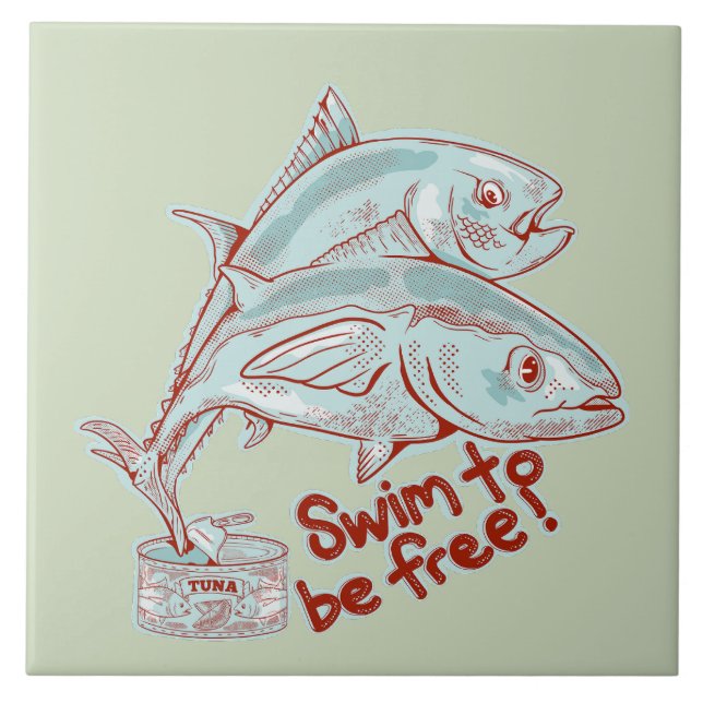 Carreau Thon Poisson assaisonnant une boîte (Devant)