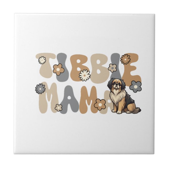 Carreau Tibetan Spaniel Groovy Tibbie Maman (Devant)
