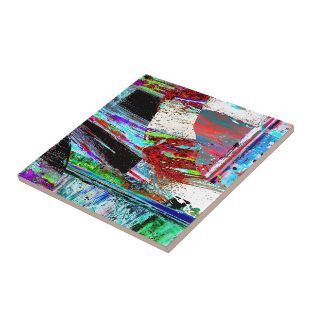 Carreau Tie en céramique – Neon Pulse (Côté)