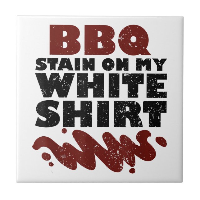 Carreau Tige barbecue sur mon blanc (Devant)