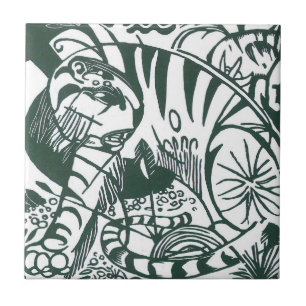 Carreau Tiger de Franz Marc, Art Vintage de l'expressionni