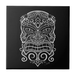 Carreau Tiki mask