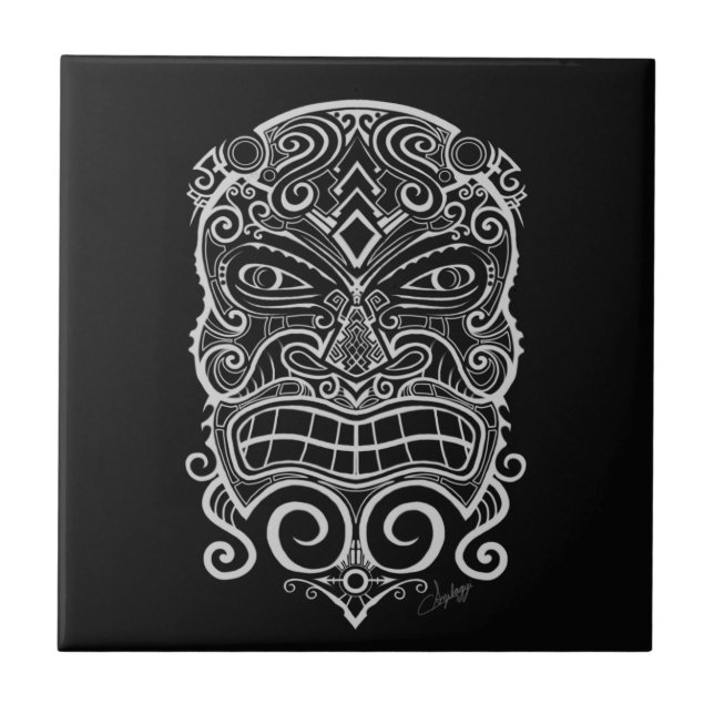 Carreau Tiki mask (Devant)
