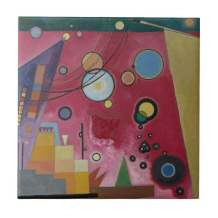 CARREAU TILE CÉRAMIQUE : WASSILY KANDINSKY : LOURD ROUGE 1