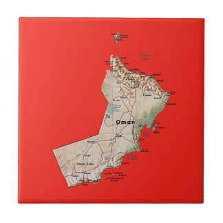Carreau Tile de carte d'Oman