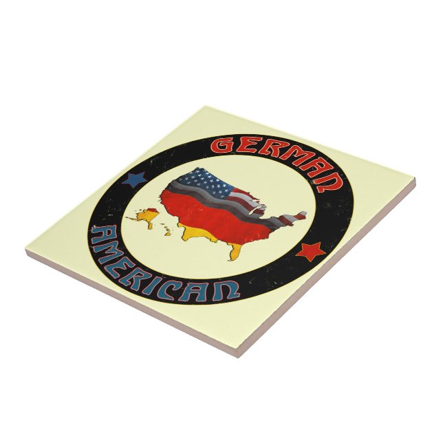 Carreau Tile de drapeaux allemands américains (Côté)