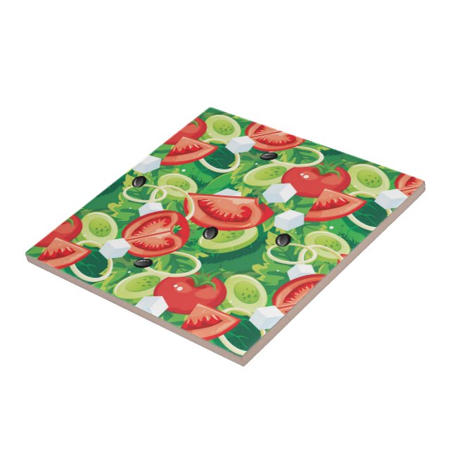 Carreau Tile Trivet-Légumes (Côté)