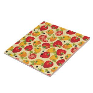 Carreau Tile Trivet-Légumes