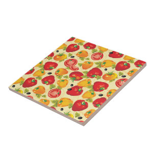 Carreau Tile Trivet-Légumes