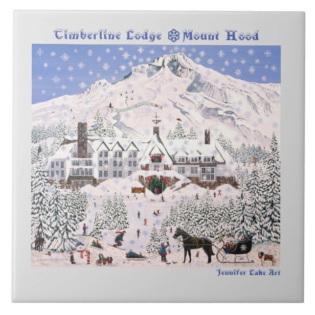 Carreau Timberline Lodge ~ Coussin Mount Hood (Devant)
