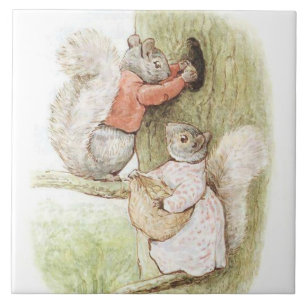 Carreau Timmy Tiptots et Goody Squirrel par Beatrix Potter