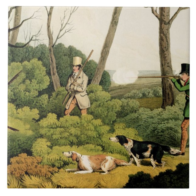 Carreau "Tir de faisan", pub. par Thomas McLean, 1820 ( (Devant)
