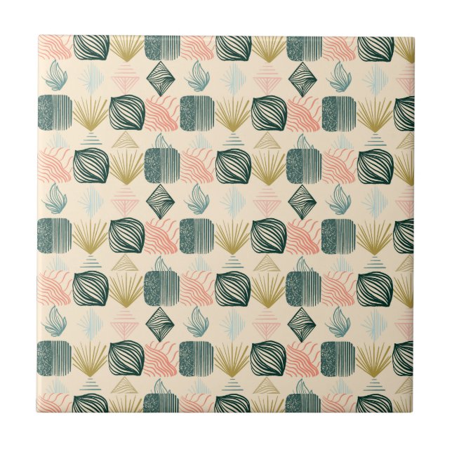 Carreau Tissu de moisissure tribale des Caraïbes gras : cr (Devant)