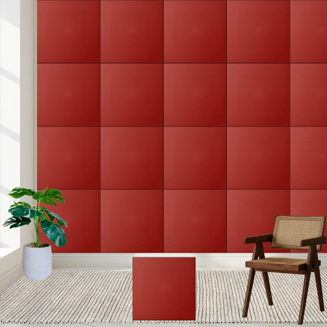 Carreau Tissu rouge massif Tissu céramique (Solid Red Fabric Texture Ceramic Tile)