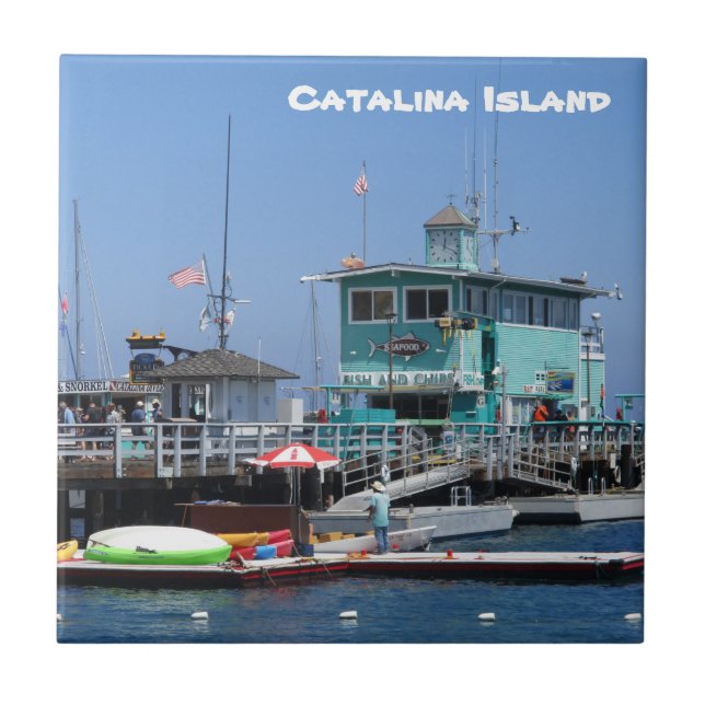 CARREAU TITRE CÉRAMIQUE DE L'ÎLE CATALINA (Devant)