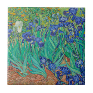 Carreau TITRE CÉRAMIQUE "IRISES" PAR VINCENT Van Gogh