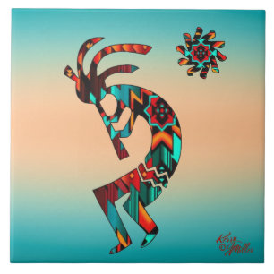 Carreau TITRE CÉRAMIQUE Kokopelli Sud-Ouest
