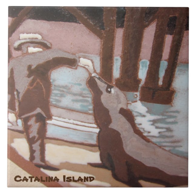CARREAU TITRE MURIAL DE L'ÎLE CATALINA (Devant)