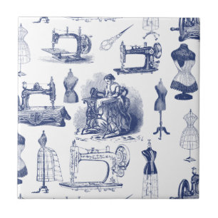 Carreau Toile à coudre vintage