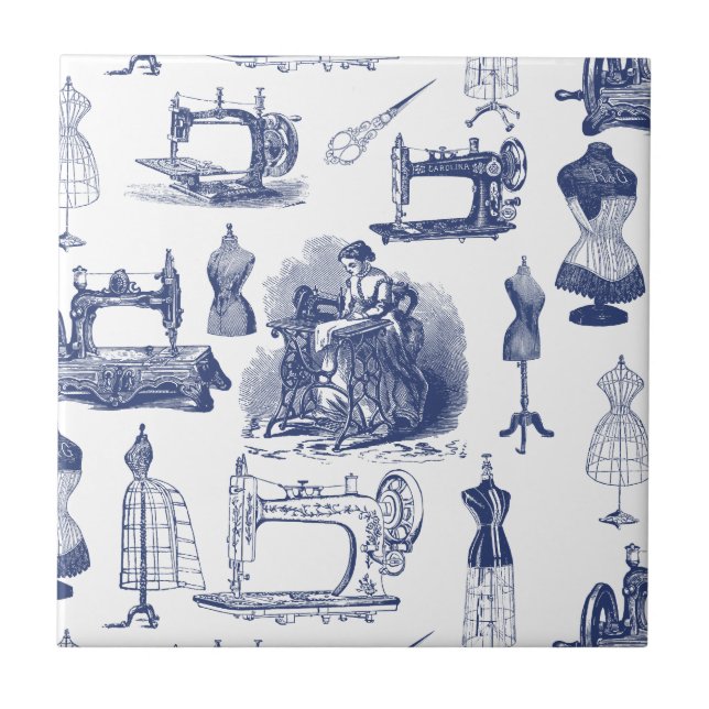 Carreau Toile à coudre vintage (Devant)