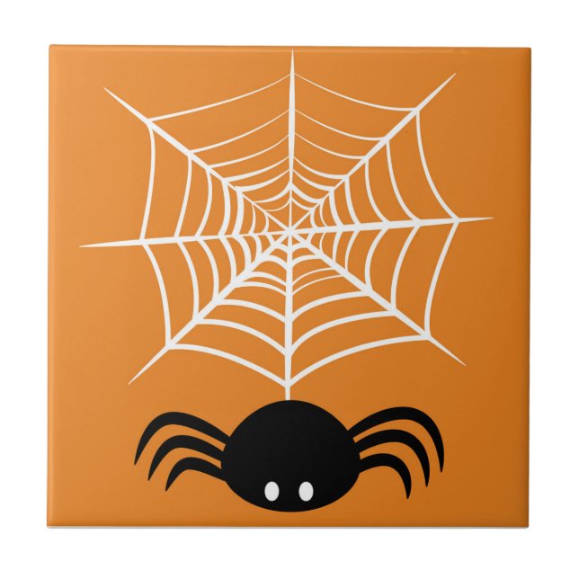 Carreau Toile d'araignée Halloween  (Devant)