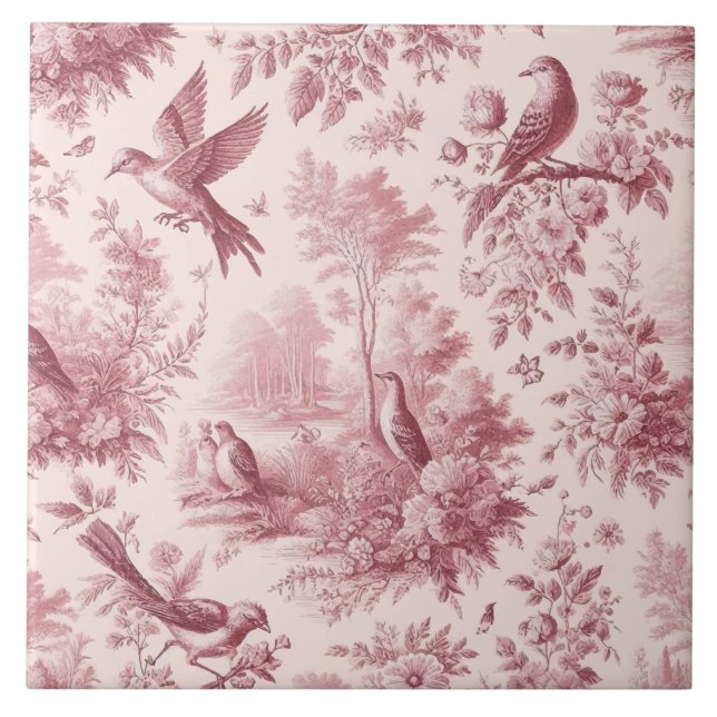 Carreau Toile rose Vintage (Devant)