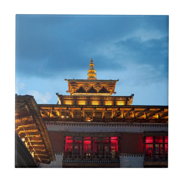 Carreau Toit bouddhiste Dzong (Devant)