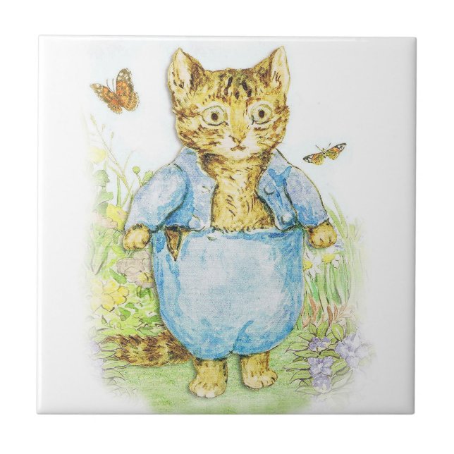 Carreau Tom Kitten dans son costume bleu de Beatrix Potter (Devant)
