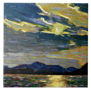 Carreau Tom Thomson - Feu de lune d'été chaud
