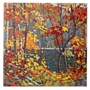 Carreau Tom Thomson - La piscine, célèbre peinture,