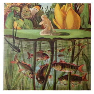 Carreau Tommelise très désolé sur la feuille de nénuphar,