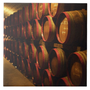 Carreau Tonneaux de vin de Tokaj empilés à Disznoko