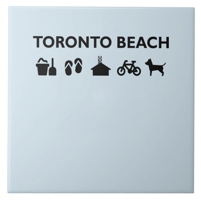 Carreau Toronto Beach Icons Monotone Black (Devant)