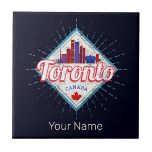 Carreau Toronto Skyline Ontario Retro Canada Vintage